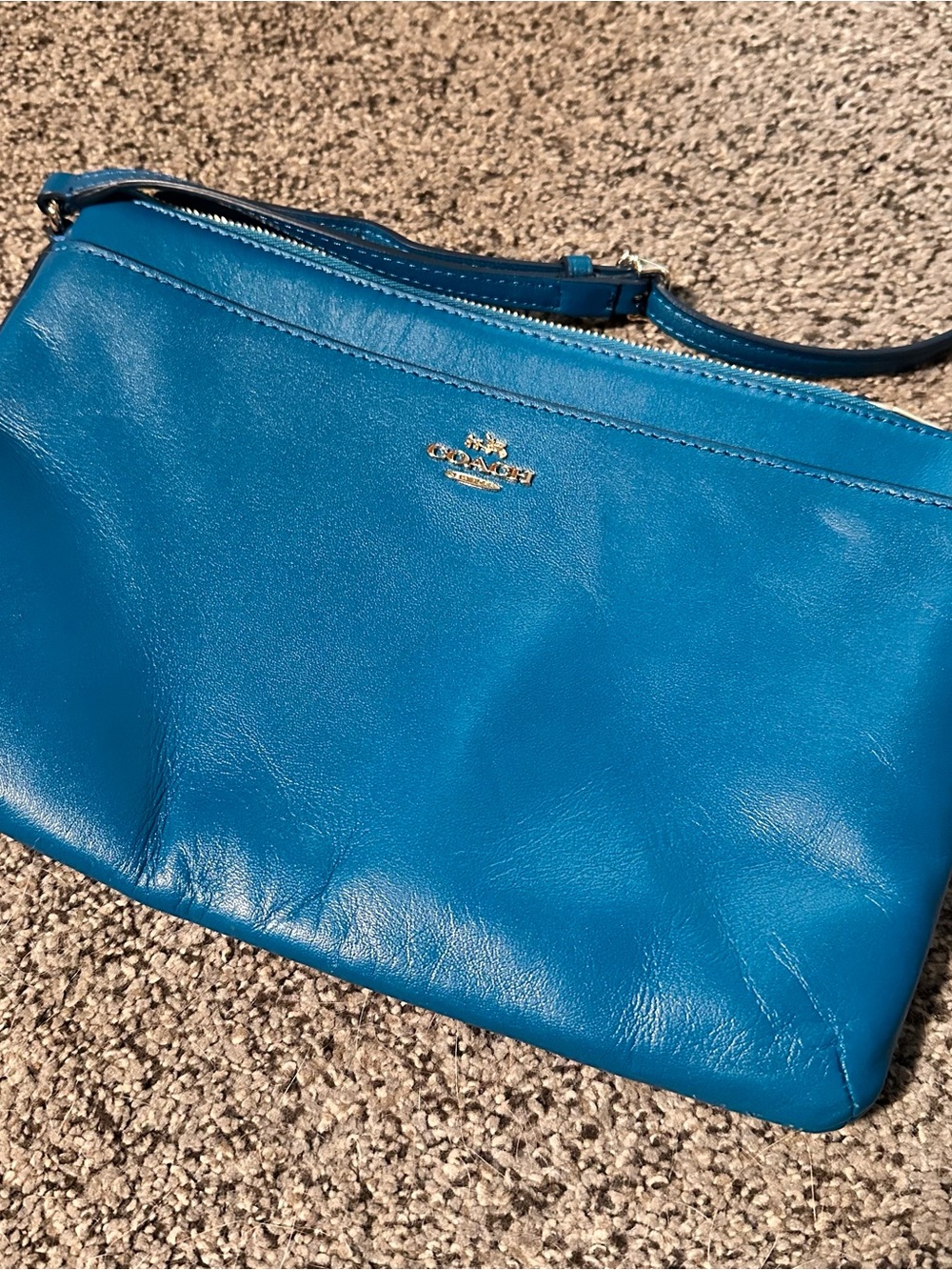 Coach Blue Leather Crossbody Bag